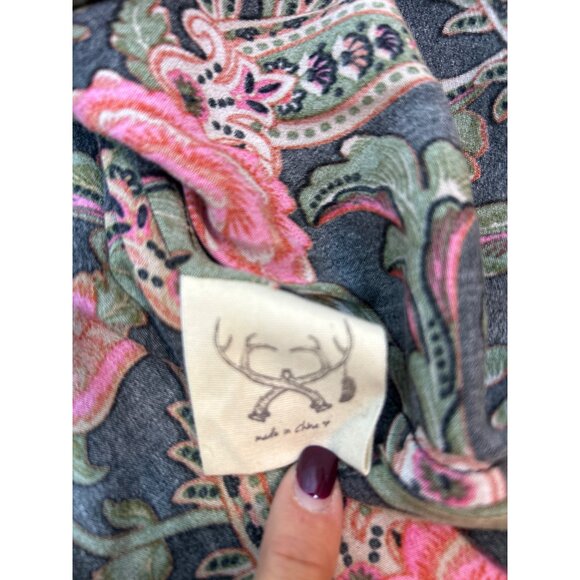 Spell Women's XXS Etienne Playdress Noir V-Neck Floral Paisley Bohemian - Picture 10 of 12